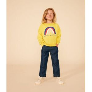 Petit Bateau Sweatshirt en molleton leger enfant fille Jaune Nectar 4A