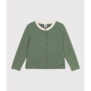 Petit Bateau Cardigan en coton enfant fille Vert Croco 4A