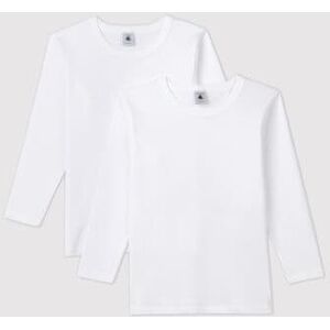 Petit Bateau Lots de 2 tee-shirts manches longues blancs petit garcon Variante 1 12A