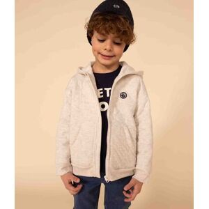 Petit Bateau Sweatshirt zippe a capuche en tubique matelasse enfant fille / garcon Beige Montelimar Chine 8A