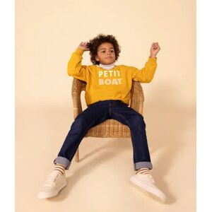 Petit Bateau Sweatshirt imprime en molleton enfant fille / garcon Jaune Boudor 3A