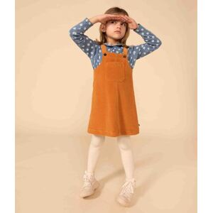 Petit Bateau Robe salopette en bouclette velours enfant fille Marron Ecureuil 6A