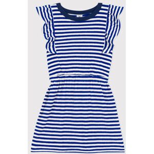 Petit Bateau Robe rayee sans manche en bouclette eponge enfant fille Bleu Surf/ Avalanche 6A