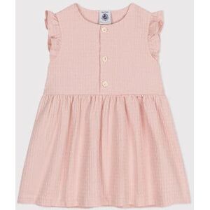 Petit Bateau Robe sans manche en coton faconne bebe Rose Saline 12M