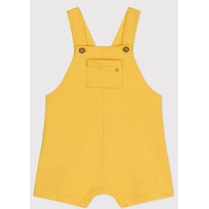 Petit Bateau Salopette courte en molleton leger bebe Jaune Nectar 12M