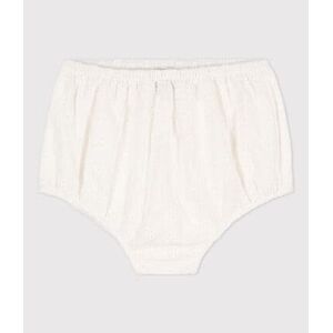 Petit Bateau Culotte bloomer bebe en broderie anglaise Blanc Marshmallow 12M