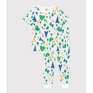 Petit Bateau Pyjama en coton imprime Paris enfant Blanc Marshmallow/Blanc Multico 2A