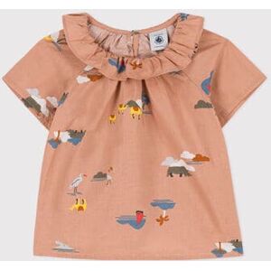 Petit Bateau Blouse manches courtes bebe en popeline imprimee Vintage/ Multico 24M