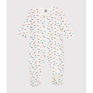 Petit Bateau Pyjama imprime skateboard en coton bebe Blanc Marshmallow/Blanc Multico 12M