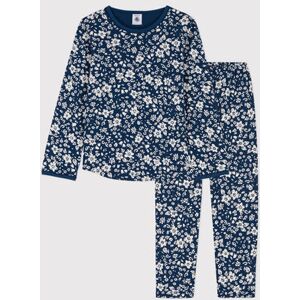 Petit Bateau Pyjama fleur petite fille en coton Incognito/ Marshmallow 8A