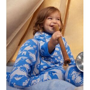 Petit Bateau Pyjama zippe en coton bebe Fuji/ Marshmallow 12M