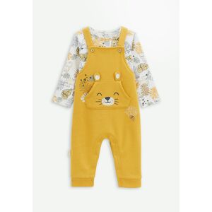 Petit Beguin Ensemble salopette bebe en molleton et t-shirt Aslan