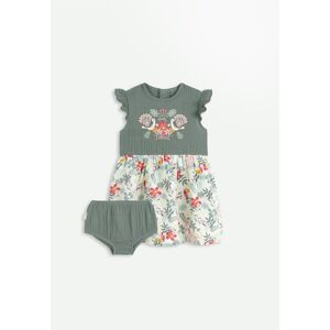 Petit Beguin Robe bebe et culotte en gaze de coton Pretty Jungle