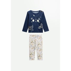 Petit Beguin Pyjama bebe 2 pieces en velours Tropic Moon