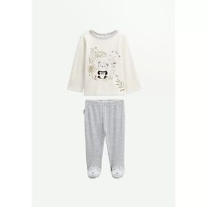 Petit Béguin Pyjama bébé 2 pièces en velours Tropic Moon - Publicité