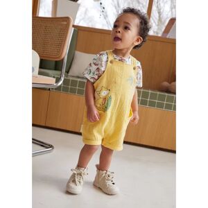 Petit Beguin Ensemble salopette bebe en gaze de coton et t-shirt Petit Envahisseur