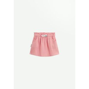 Petit Beguin Jupe enfant rose en gaze de coton Caraïbes