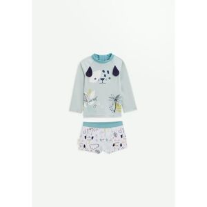 Petit Beguin Maillot de bain bebe 2 pieces t-shirt de protection UV & boxer Elliot