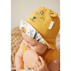 Petit Beguin Bob bebe reversible en gaze de coton bebe Wakae