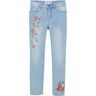 bonprix Jean Skinny fille avec broderie florale bleu 152/176/164/158/170