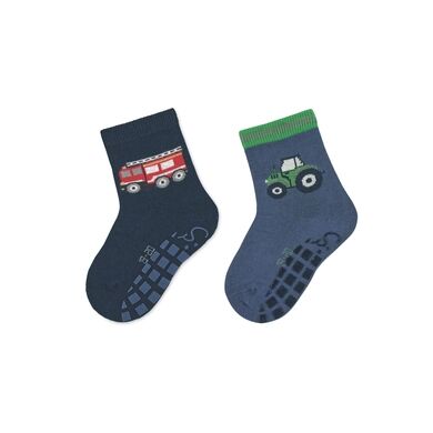 Sterntaler Chaussettes ABS double pack pompiers marine