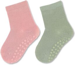 Sterntaler Chaussettes ABS double pack uni rose tendre