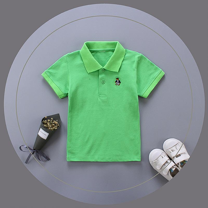 Summer Boys and Girls Short-sleeved T-shirt Children s Clothing Children 1-16 Years Old Pure Cotton Solid Color Top Half-sleeved Thin Section