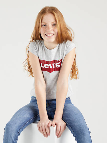 Levi's Teenager Batwing Tee - Femme - Gris / Light Grey Heather