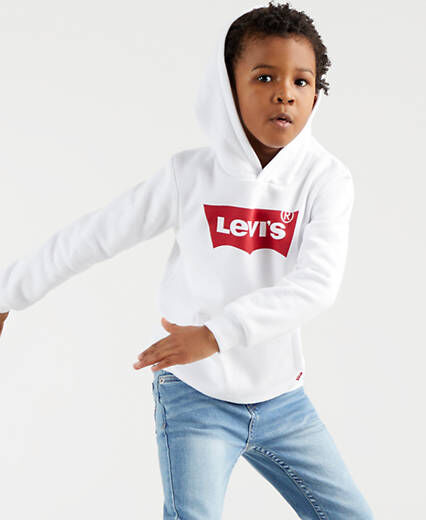 Levi's Kids Batwing Screenprint Hoodie - Homme - Blanc / White