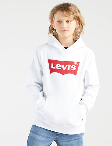 Levi's Teenager Batwing Screenprint Hoodie - Homme - Blanc / White