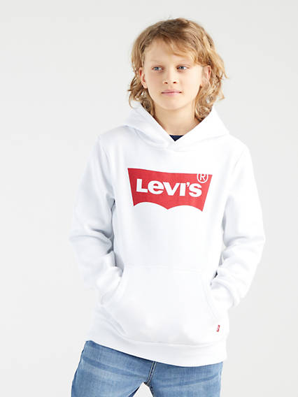 Levi's Teenager Batwing Screenprint Hoodie - Homme - Blanc / White