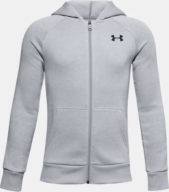 Under Armour Boys' UA Rival Cotton Full Zip Hoodie Gray Size: (YLG)