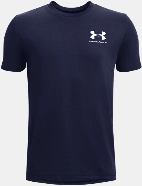 Under Armour Boys' UA Sportstyle Left Chest Short Sleeve Navy Size: (YXS)