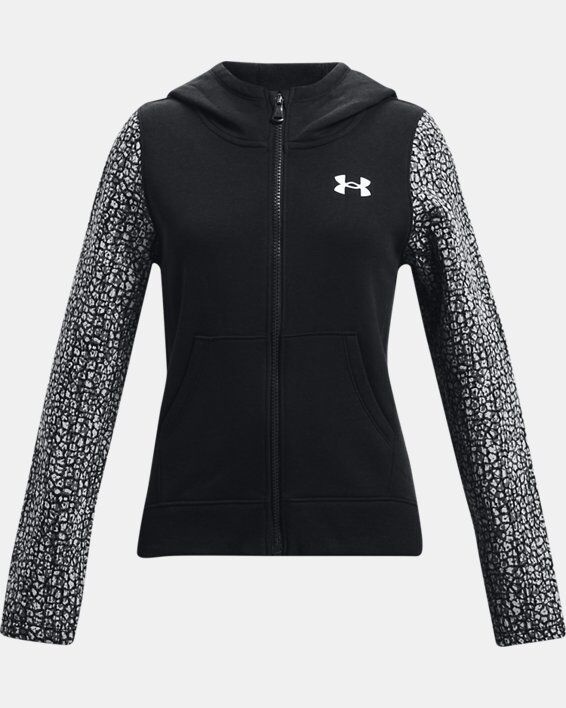 Under Armour Girls' UA Rival Fleece Full-Zip Black Size: (YXL)