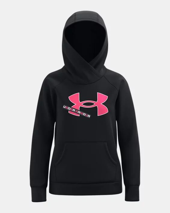 Under Armour Girls' UA Rival Fleece Logo Hoodie Black Size: (YSM)