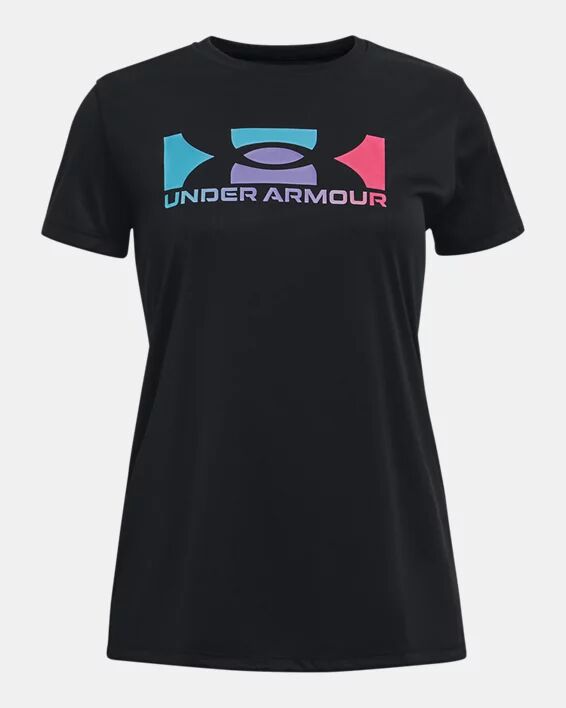 Under Armour Girls' UA Tech™ Box Logo Short Sleeve Black Size: (YMD)