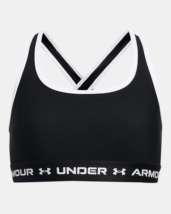 Under Armour Girls' UA Crossback Sports Bra Black Size: (YXL)