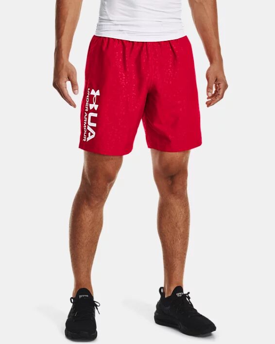 Under Armour Men's UA Woven Emboss Shorts Red Size: (SM)