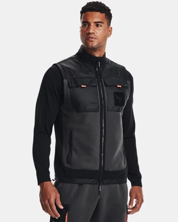 Under Armour Men's Project Rock Microfleece Full-Zip Vest Gray Size: (MD)