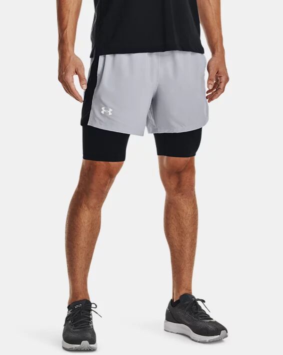Under Armour Men's UA Launch 5'' 2-in-1 Shorts Gray Size: (MD)