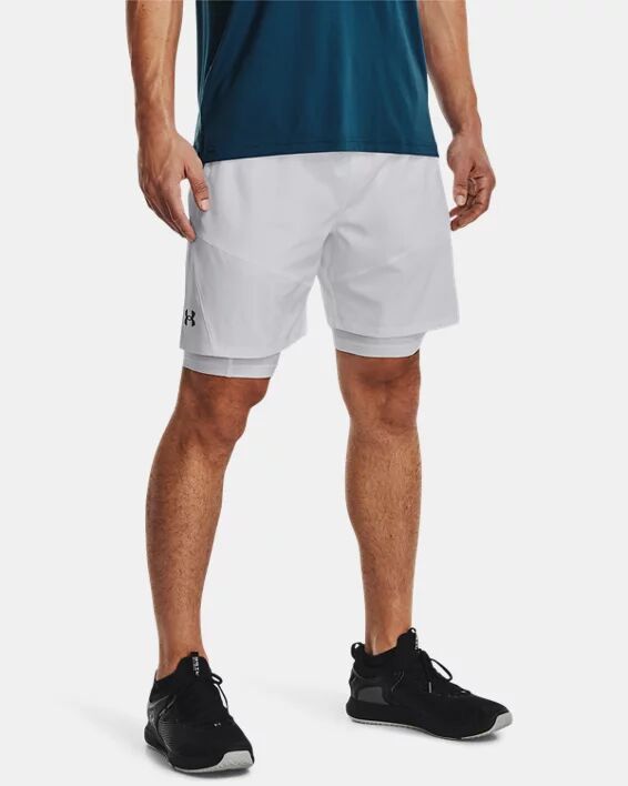 Under Armour Men's UA Woven 2-in-1 Shorts White Size: (XL)