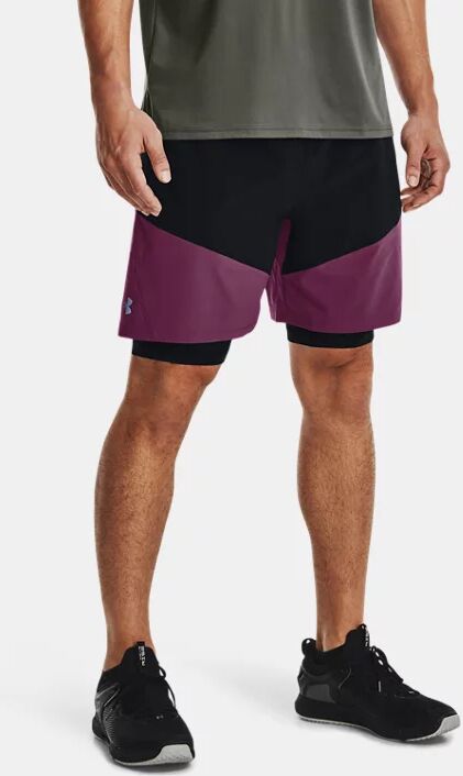 Under Armour Men's UA Woven 2-in-1 Shorts Purple Size: (SM)