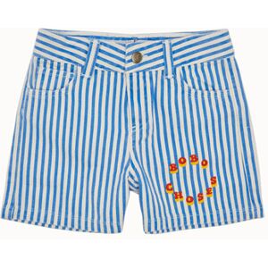 bobo choses shorts circle in denim stripes