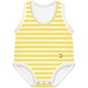 J Bimbi Summer - Body Neonato 0-36 Mesi Fantasia righe Giallo e Bianco, 1 body