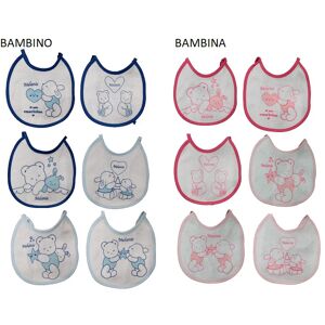 MELANIE Set 6 Bavette Neonato Art Ap132 Colore A Scelta Misura Unica BAMBINA UNICA