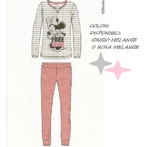 PLANETEX Pigiama Ragazza Disney Minnie Caldo Cotone Art.Wd22836 Colore E Misura A Scelta ROSA MELANGE 12-14