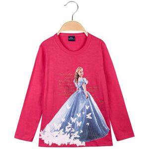 Disney Cinderella maglietta da bambina a manica lunga T-Shirt Manica Lunga bambina Fucsia taglia 07