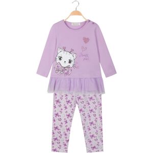 Re Panda Completo 2 pezzi da neonata con leggings stampati Completi 0-36 M bambina Viola taglia 24M