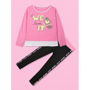 Lollitop Completo bambina 2 pezzi con leggings Completi 3-16 Anni bambina Rosa taglia 03/04