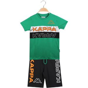 Kappa Completo corto da ragazzo t-shirt + bermuda con stampa Completi 3-16 Anni bambino Verde taglia 16